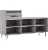 VidaXL Schoenenkast 102x36x60 cm bewerkt hout sonoma grijs