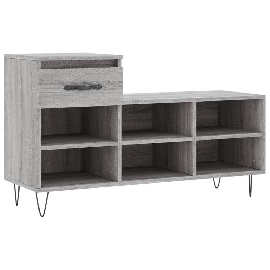 vidaXL Schoenenkast 102x36x60 cm bewerkt hout sonoma grijs