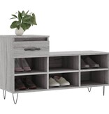 VidaXL Schoenenkast 102x36x60 cm bewerkt hout sonoma grijs