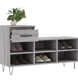 vidaXL Schoenenkast 102x36x60 cm bewerkt hout sonoma grijs