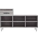 VidaXL Schoenenkast 102x36x60 cm bewerkt hout sonoma grijs