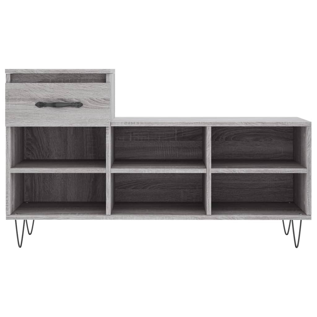 vidaXL Schoenenkast 102x36x60 cm bewerkt hout sonoma grijs