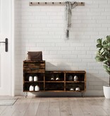VidaXL Schoenenkast 102x36x60 cm bewerkt hout gerookt eikenkleurig