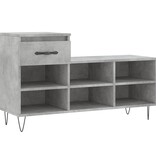 VidaXL Schoenenkast 102x36x60 cm bewerkt hout betongrijs