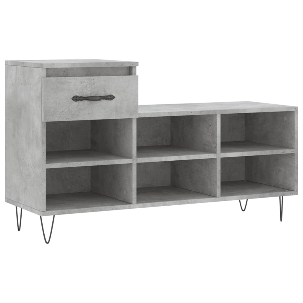 VidaXL Schoenenkast 102x36x60 cm bewerkt hout betongrijs