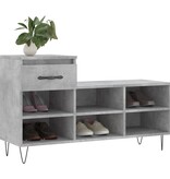 VidaXL Schoenenkast 102x36x60 cm bewerkt hout betongrijs