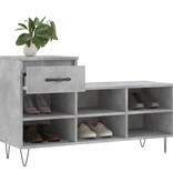 VidaXL Schoenenkast 102x36x60 cm bewerkt hout betongrijs