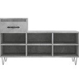 VidaXL Schoenenkast 102x36x60 cm bewerkt hout betongrijs