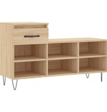 vidaXL Schoenenkast 102x36x60 cm bewerkt hout sonoma eikenkleurig