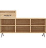 vidaXL Schoenenkast 102x36x60 cm bewerkt hout sonoma eikenkleurig