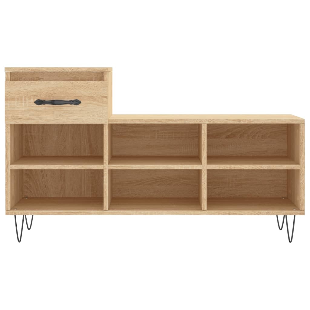 vidaXL Schoenenkast 102x36x60 cm bewerkt hout sonoma eikenkleurig