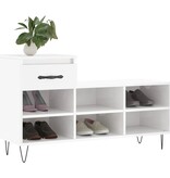 VidaXL Schoenenkast 102x36x60 cm bewerkt hout hoogglans wit