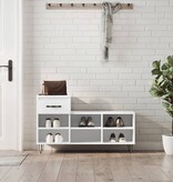 VidaXL Schoenenkast 102x36x60 cm bewerkt hout wit