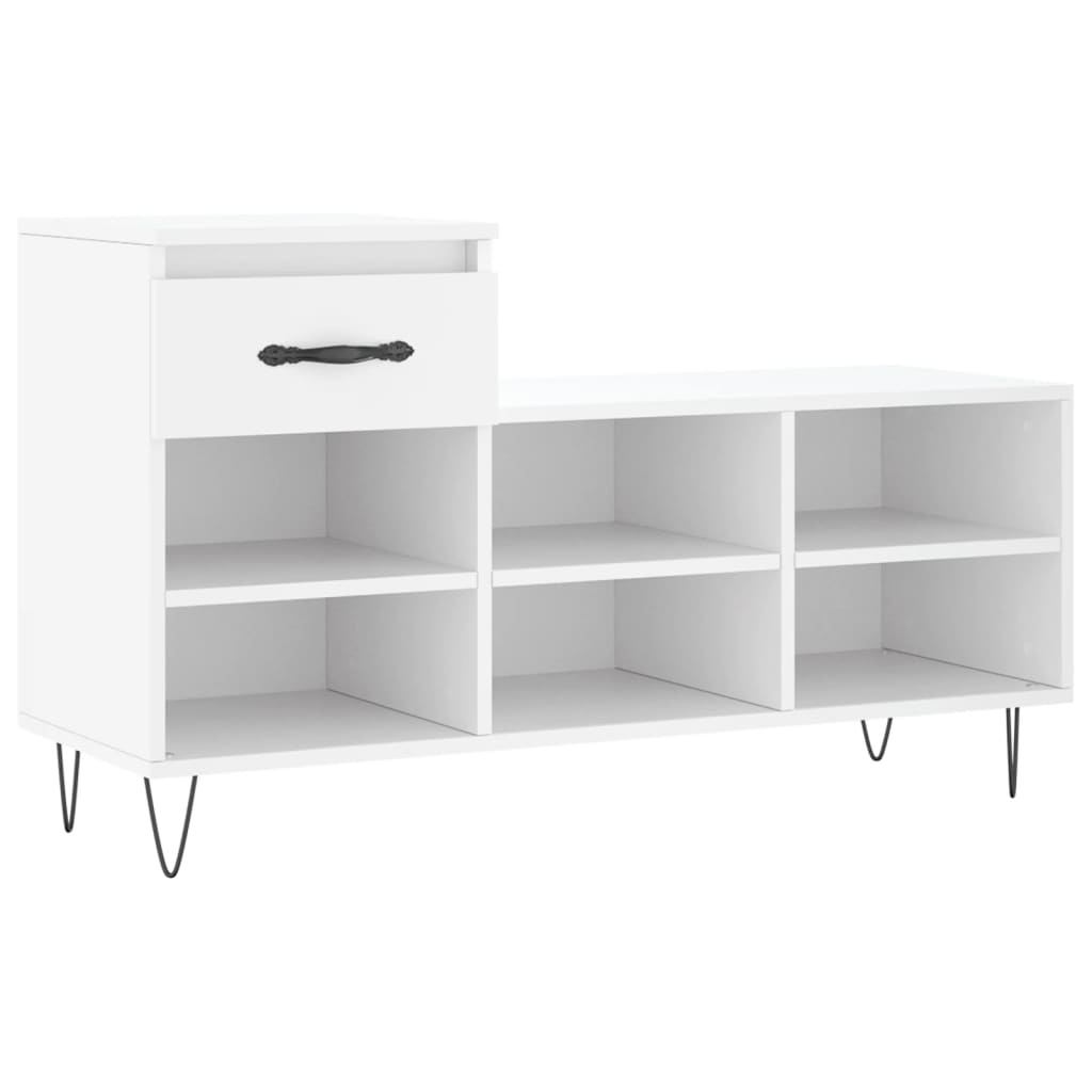 VidaXL Schoenenkast 102x36x60 cm bewerkt hout wit