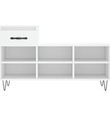 VidaXL Schoenenkast 102x36x60 cm bewerkt hout wit