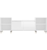 VidaXL Tv-meubel 160x35x55 cm bewerkt hout hoogglans wit