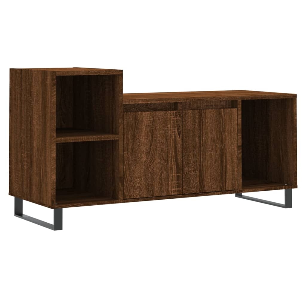 vidaXL Tv-meubel 100x35x55 cm bewerkt hout bruin eikenkleur