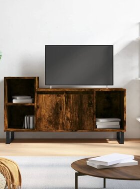 vidaXL Tv-meubel 100x35x55 cm bewerkt hout gerookt eikenkleurig