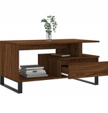 VidaXL Salontafel 90x49x45 cm bewerkt hout bruineiken