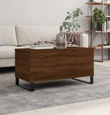 VidaXL Salontafel 90x44,5x45 cm bewerkt hout bruin eikenkleur