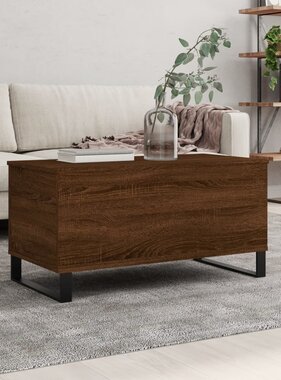 VidaXL Salontafel 90x44,5x45 cm bewerkt hout bruin eikenkleur