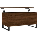 VidaXL Salontafel 90x44,5x45 cm bewerkt hout bruin eikenkleur