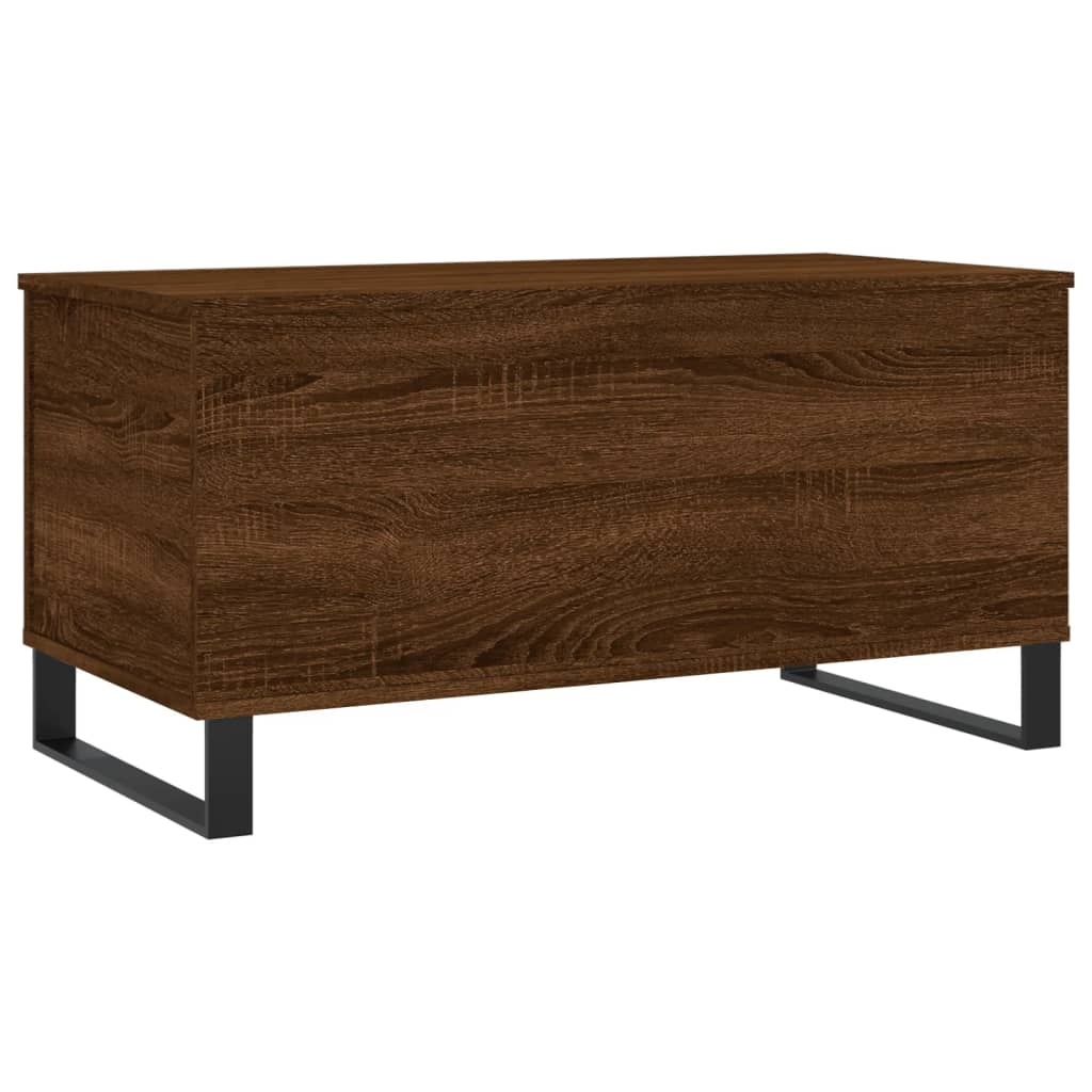 VidaXL Salontafel 90x44,5x45 cm bewerkt hout bruin eikenkleur