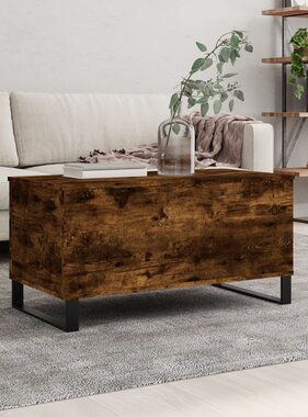 VidaXL Salontafel 90x44,5x45 cm bewerkt hout gerookt eikenkleurig