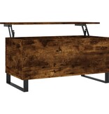 VidaXL Salontafel 90x44,5x45 cm bewerkt hout gerookt eikenkleurig