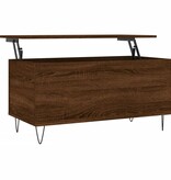 VidaXL Salontafel 90x44,5x45 cm bewerkt hout bruin eikenkleur