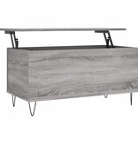 VidaXL Salontafel 90x44,5x45 cm bewerkt hout grijs sonoma eikenkleurig