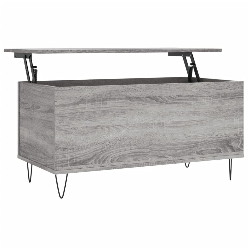VidaXL Salontafel 90x44,5x45 cm bewerkt hout grijs sonoma eikenkleurig