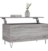 VidaXL Salontafel 90x44,5x45 cm bewerkt hout grijs sonoma eikenkleurig