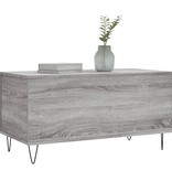 VidaXL Salontafel 90x44,5x45 cm bewerkt hout grijs sonoma eikenkleurig