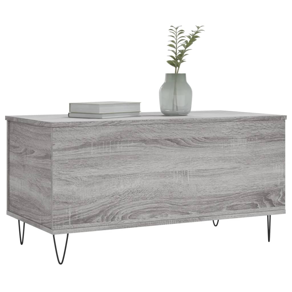 VidaXL Salontafel 90x44,5x45 cm bewerkt hout grijs sonoma eikenkleurig