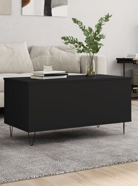 VidaXL Salontafel 90x44,5x45 cm bewerkt hout zwart