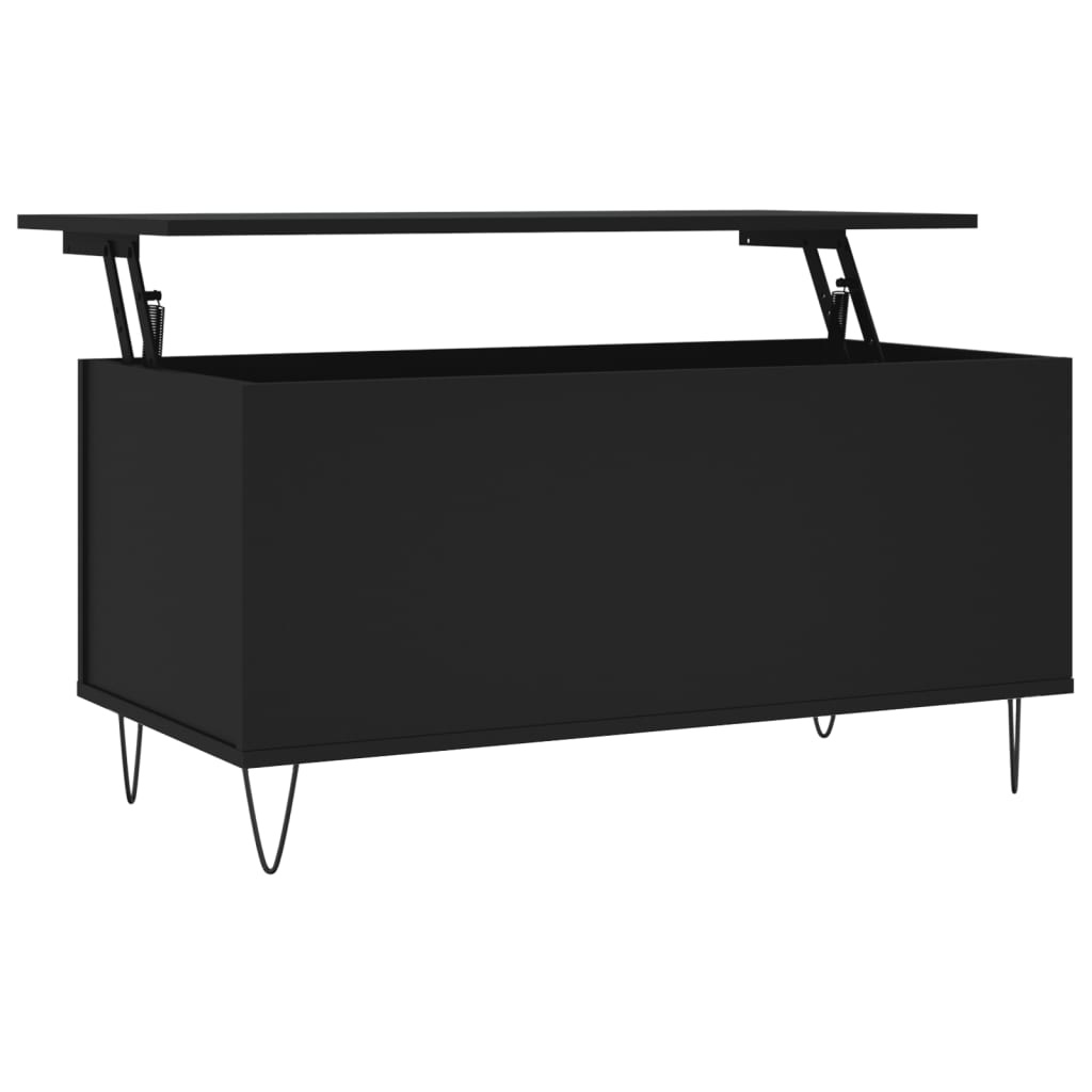 VidaXL Salontafel 90x44,5x45 cm bewerkt hout zwart