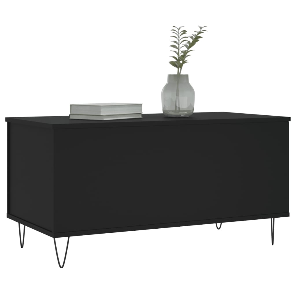 VidaXL Salontafel 90x44,5x45 cm bewerkt hout zwart