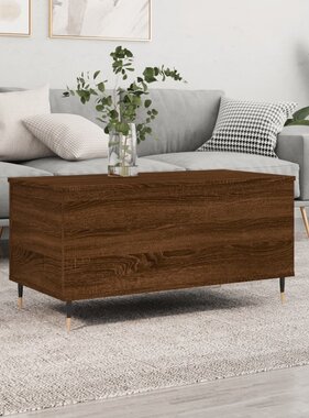 VidaXL Salontafel 90x44,5x45 cm bewerkt hout bruin eikenkleur