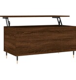VidaXL Salontafel 90x44,5x45 cm bewerkt hout bruin eikenkleur