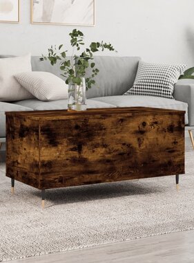 VidaXL Salontafel 90x44,5x45 cm bewerkt hout gerookt eikenkleurig
