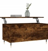 VidaXL Salontafel 90x44,5x45 cm bewerkt hout gerookt eikenkleurig