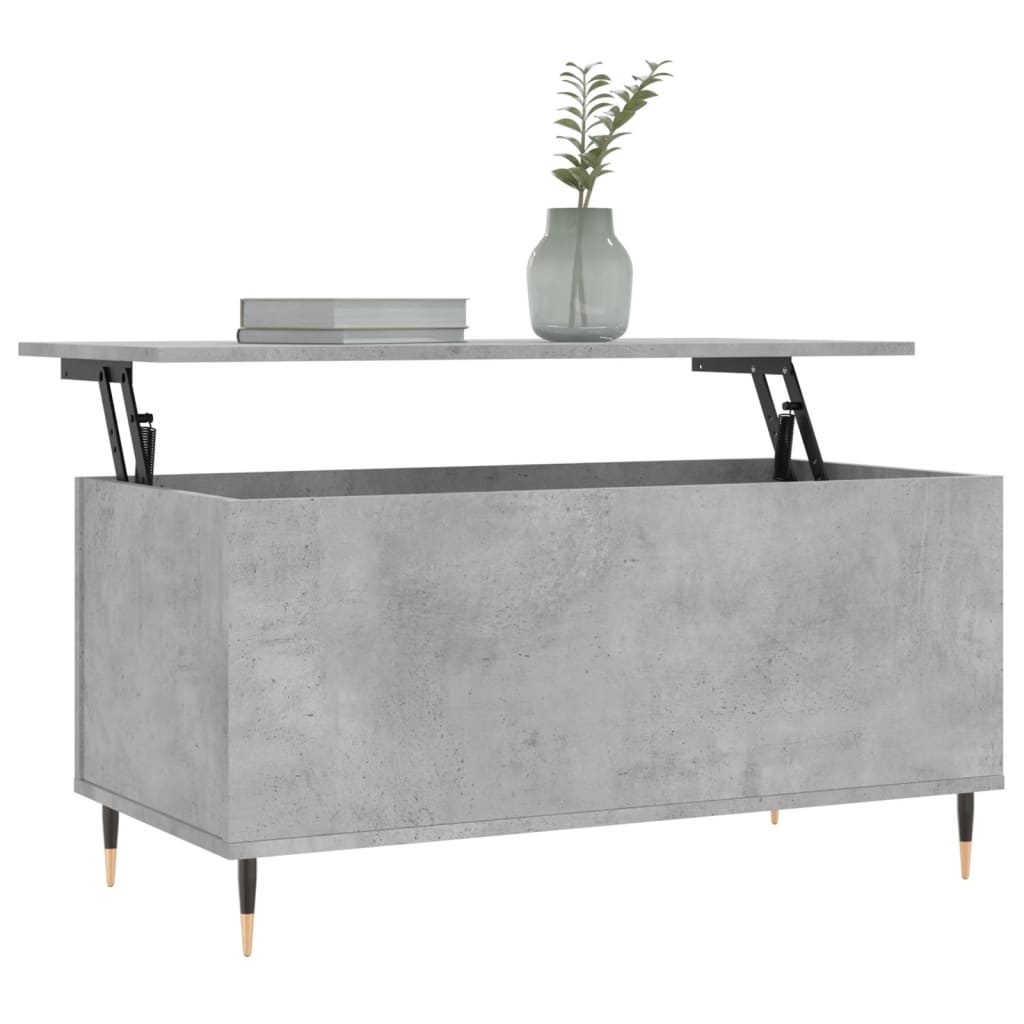 VidaXL Salontafel 90x44,5x45 cm bewerkt hout betongrijs