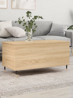 VidaXL Salontafel 90x44,5x45 cm bewerkt hout sonoma eikenkleurig