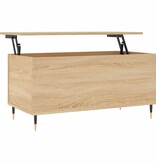 VidaXL Salontafel 90x44,5x45 cm bewerkt hout sonoma eikenkleurig