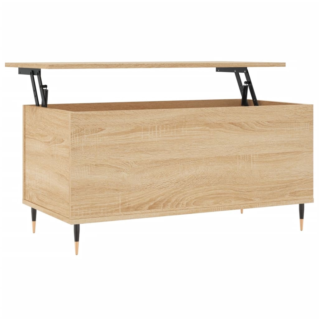 VidaXL Salontafel 90x44,5x45 cm bewerkt hout sonoma eikenkleurig