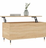 VidaXL Salontafel 90x44,5x45 cm bewerkt hout sonoma eikenkleurig
