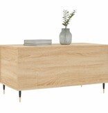 VidaXL Salontafel 90x44,5x45 cm bewerkt hout sonoma eikenkleurig