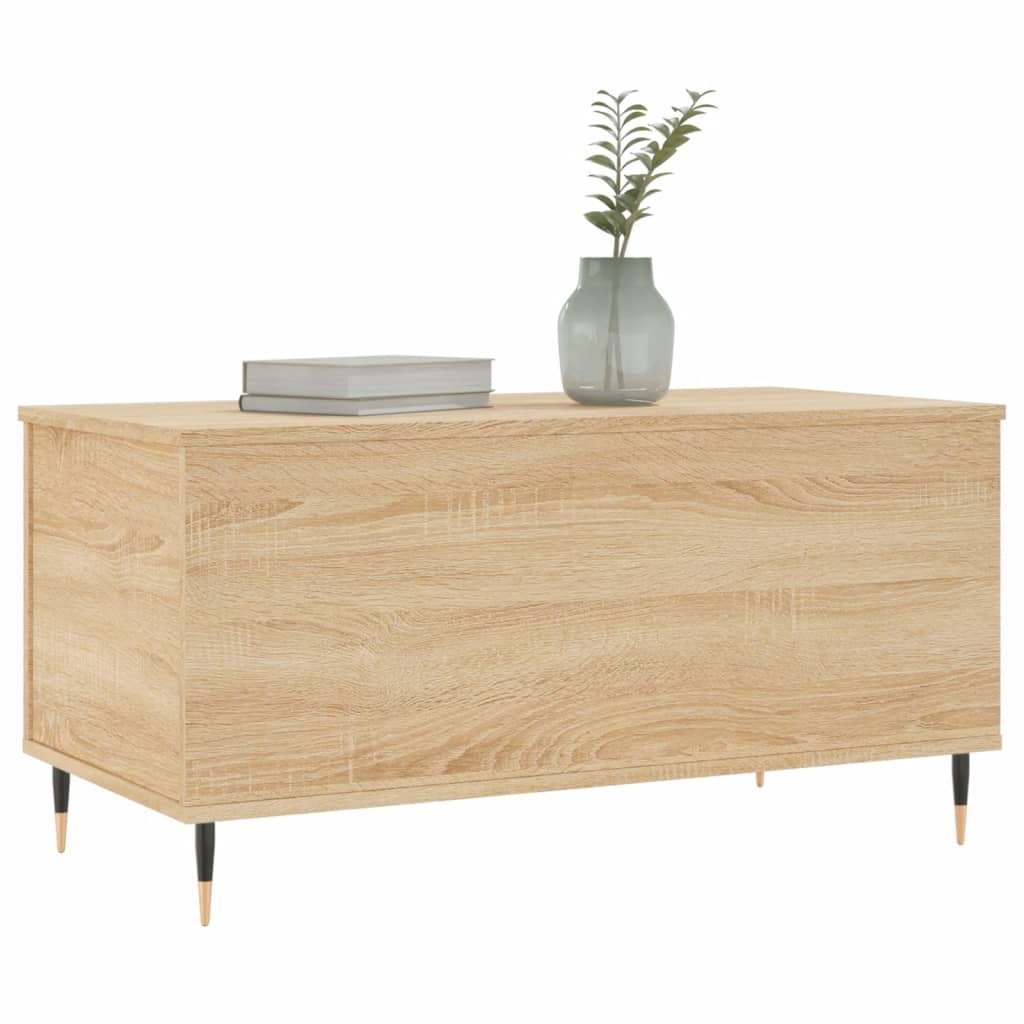 VidaXL Salontafel 90x44,5x45 cm bewerkt hout sonoma eikenkleurig