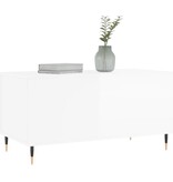 VidaXL Salontafel 90x44,5x45 cm bewerkt hout hoogglans wit